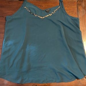 Torrid 2X/xxl teal/green tank w/double layer.